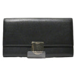 Salvatore Ferragamo Black Leather Long Wallet (Bi-Fold) (Pre-Owned)