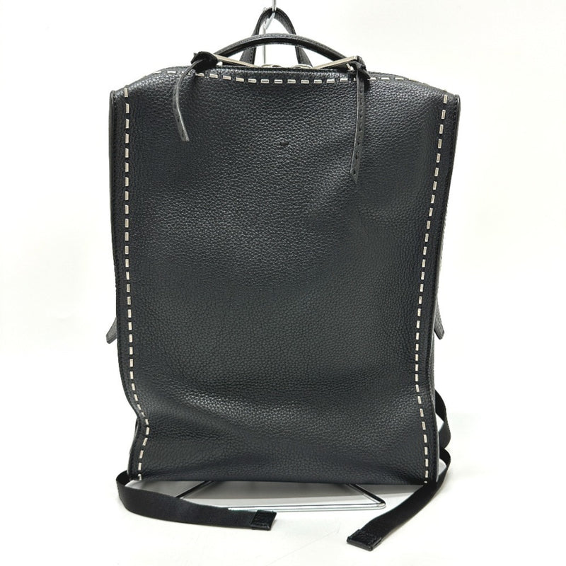 Fendi Black Leather Backpack (Pre-Owned)