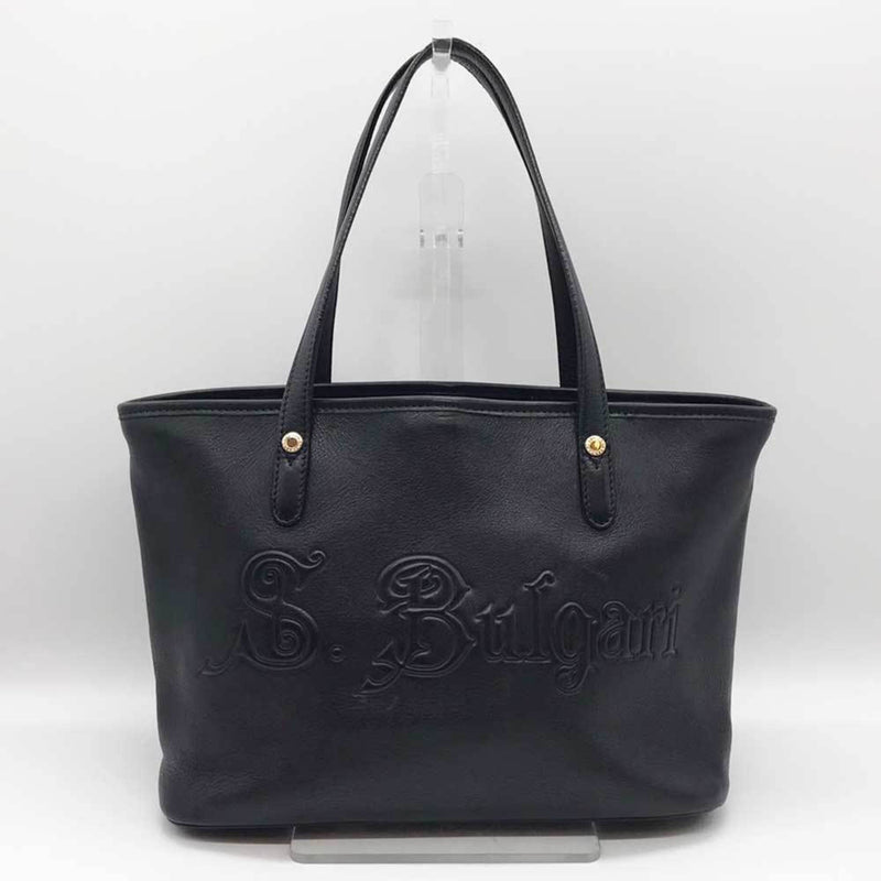 Bvlgari Collezione Black Leather Tote Bag (Pre-Owned)