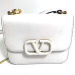 Valentino Garavani White Leather Shoulder Bag (Pre-Owned)