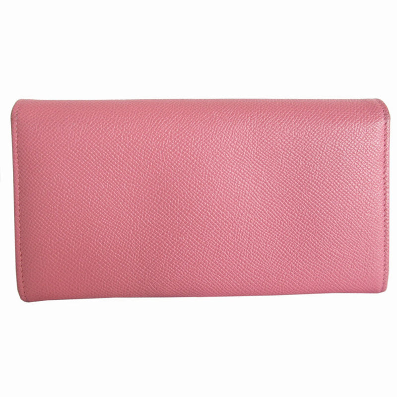 Bvlgari Pink Leather Long Wallet (Bi-Fold) (Pre-Owned)