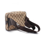 Gucci Beige Brown Canvas Leather Fanny Pack (Pre-Owned)