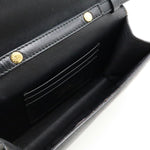 Salvatore Ferragamo Black Leather Clutch Bag Shoulder Bag (Pre-Owned)