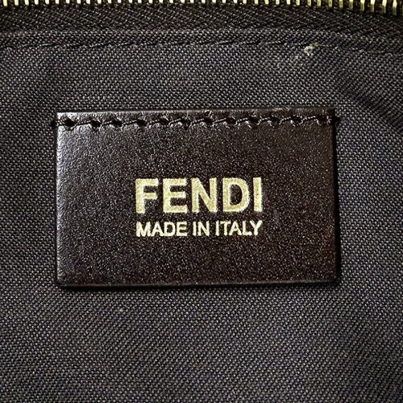 Fendi Brown Khaki Canvas Shoulder Bag (Pre-Owned)