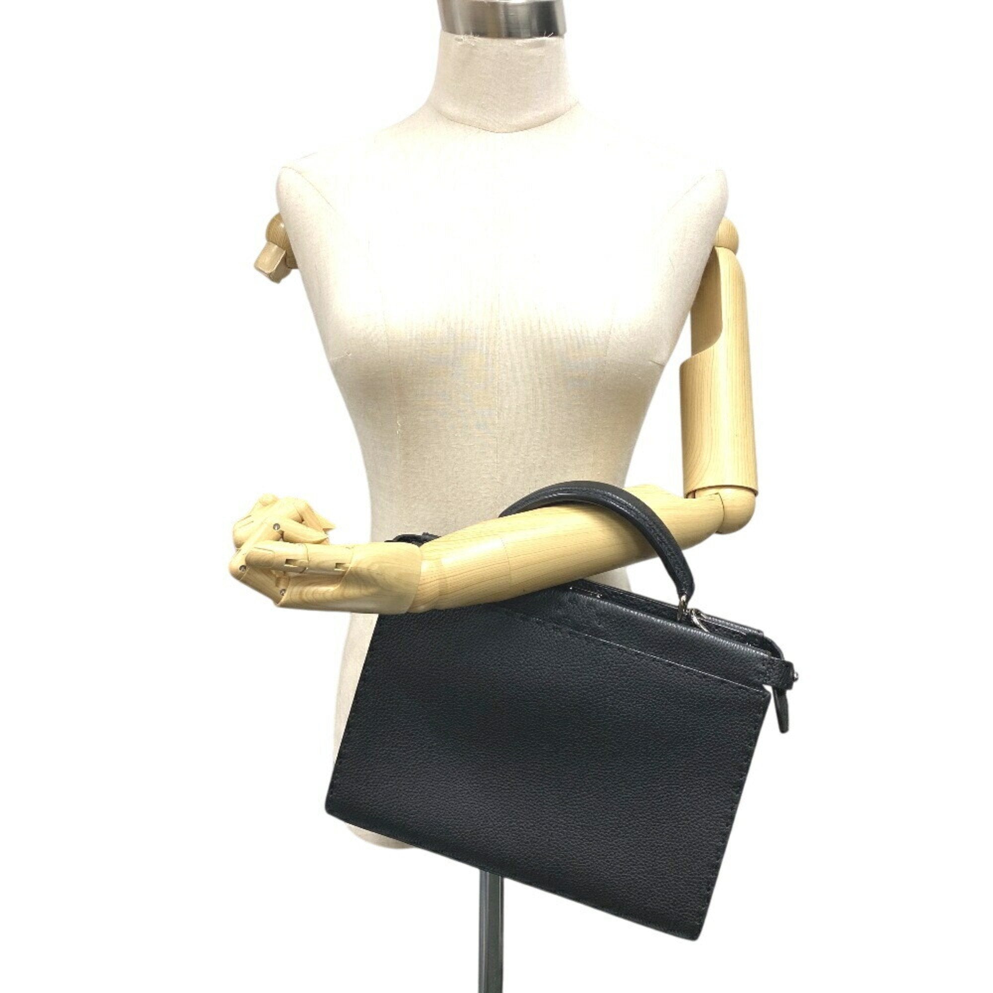 Fendi Peekaboo Black Leather Handbag (Pre-Owned)