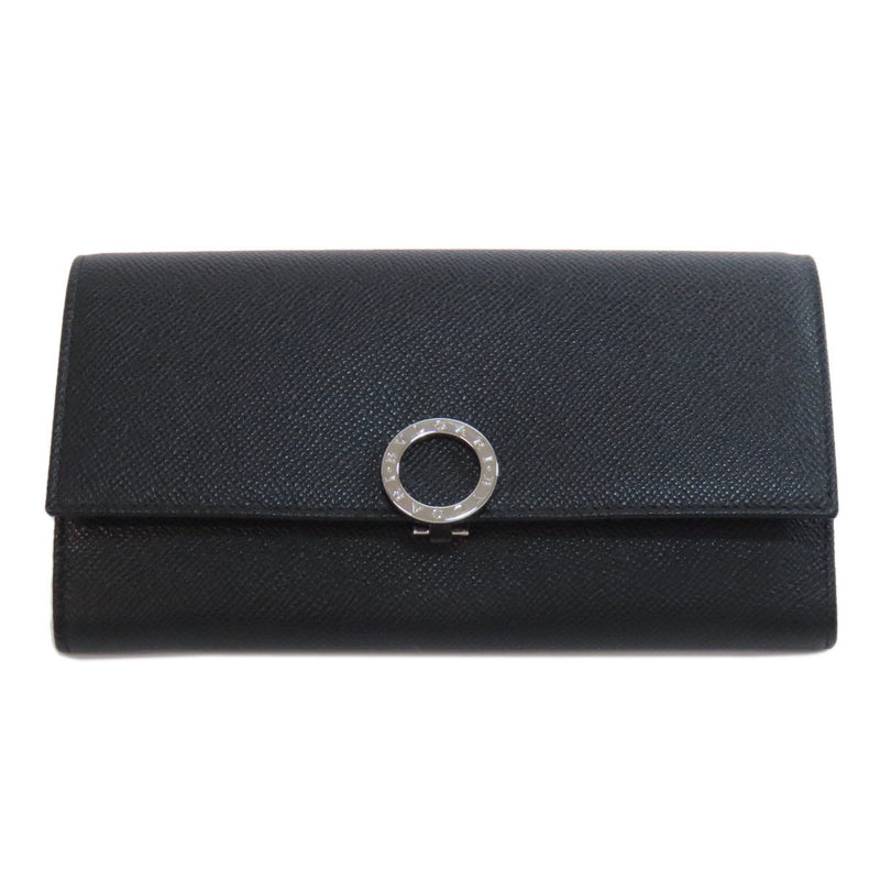 Bvlgari Black Leather Long Wallet (Bi-Fold) (Pre-Owned)