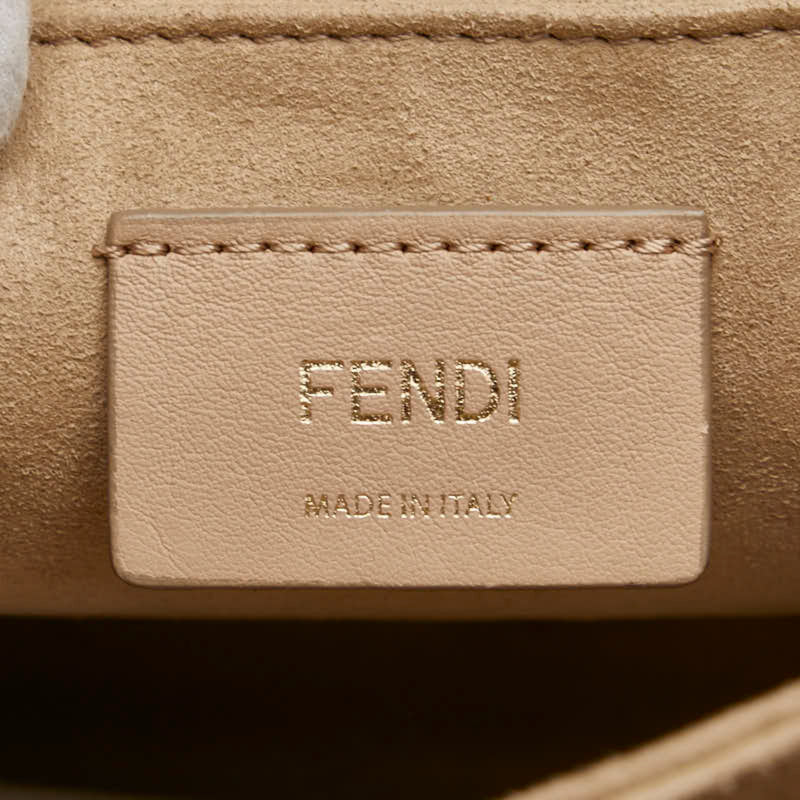 Fendi Beige Leather Handbag Shoulder Bag (Pre-Owned)