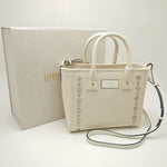 Jimmy Choo Gold Silver Canvas Handbag (Pre-Owned)