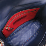 Valentino Garavani Navy Leather Shoulder Bag (Pre-Owned)