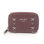 Jimmy Choo Bordeaux Leather Coin Purse/Coin Case (Pre-Owned)