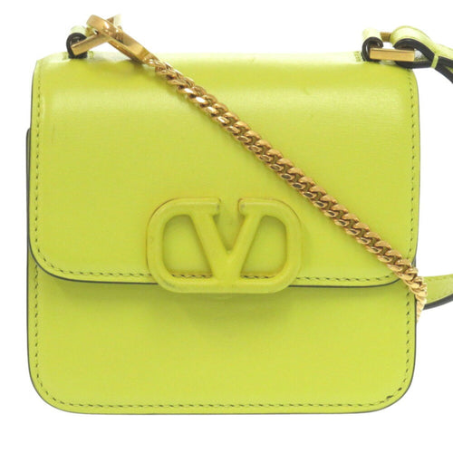 Valentino Garavani Yellow Leather Shoulder Bag (Pre-Owned)