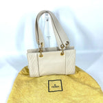 Fendi Beige Gold Leather Handbag Shoulder Bag (Pre-Owned)