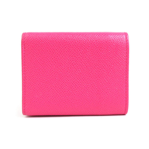 Bvlgari Pink Leather Wallet (Tri-Fold) (Pre-Owned)