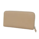 Bvlgari Beige Leather Long Wallet (Bi-Fold) (Pre-Owned)