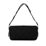 Salvatore Ferragamo Black Canvas Leather Handbag (Pre-Owned)