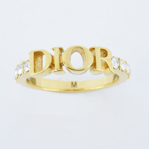 Christian Dior Gold Gold Plating Band Ring (Pre-Owned)