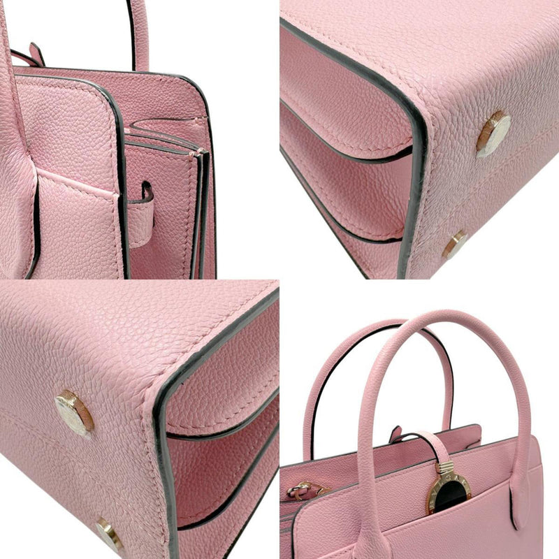 Bvlgari Pink Leather Handbag Shoulder Bag (Pre-Owned)