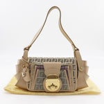 Fendi Beige Canvas Shoulder Bag (Pre-Owned)