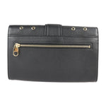 Redvalentino Black Leather Clutch Bag Handbag (Pre-Owned)