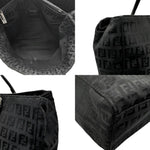 Fendi Black Canvas Leather Handbag (Pre-Owned)