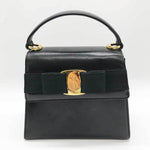 Salvatore Ferragamo Black Leather Handbag (Pre-Owned)