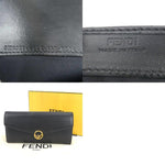 Fendi Black Leather Coin Purse/Coin Case (Pre-Owned)