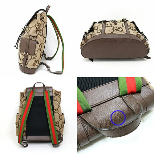 Gucci Gg Canvas Camel Gg Canvas Backpack (Pre-Owned)