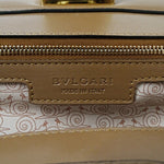 Bvlgari Black Brown Canvas Leather Handbag Shoulder Bag (Pre-Owned)