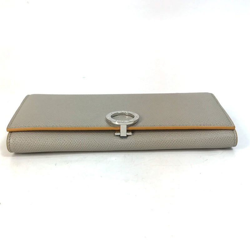 Bvlgari Gray Leather Wallet (Bi-Fold) (Pre-Owned)