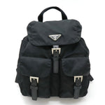 Prada Black Nero Nylon Leather Backpack (Pre-Owned)