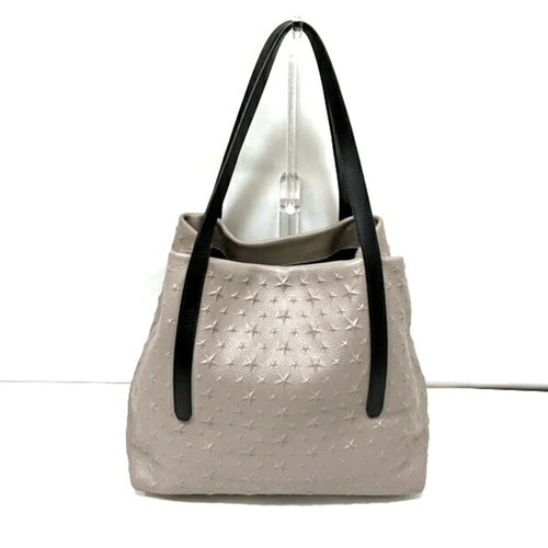 Jimmy Choo Grayish Leather Tote Bag (Pre-Owned)