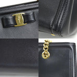 Salvatore Ferragamo Black Leather Shoulder Bag (Pre-Owned)