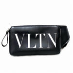 Valentino Garavani Black Leather Fanny Pack Sling Bag (Pre-Owned)