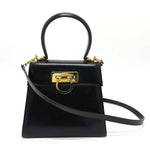 Salvatore Ferragamo Black Leather Handbag (Pre-Owned)