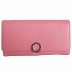 Bvlgari Pink Leather Long Wallet (Bi-Fold) (Pre-Owned)