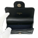 Chanel Matelasse Black Leather Fanny Pack (Pre-Owned)