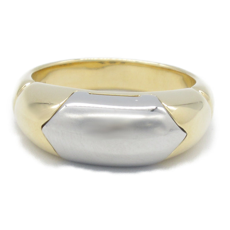 Bvlgari Gold Silver Stainless Steel Yellow Gold (18K) Band Ring (Pre-Owned)