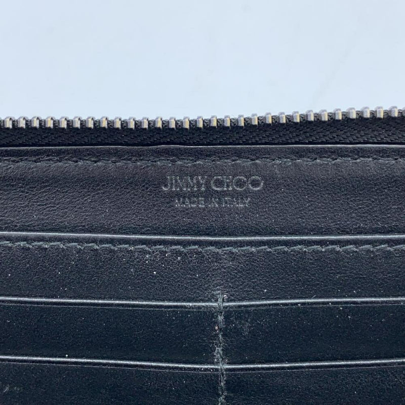 Jimmy Choo Navy Leather Long Wallet (Bi-Fold) (Pre-Owned)