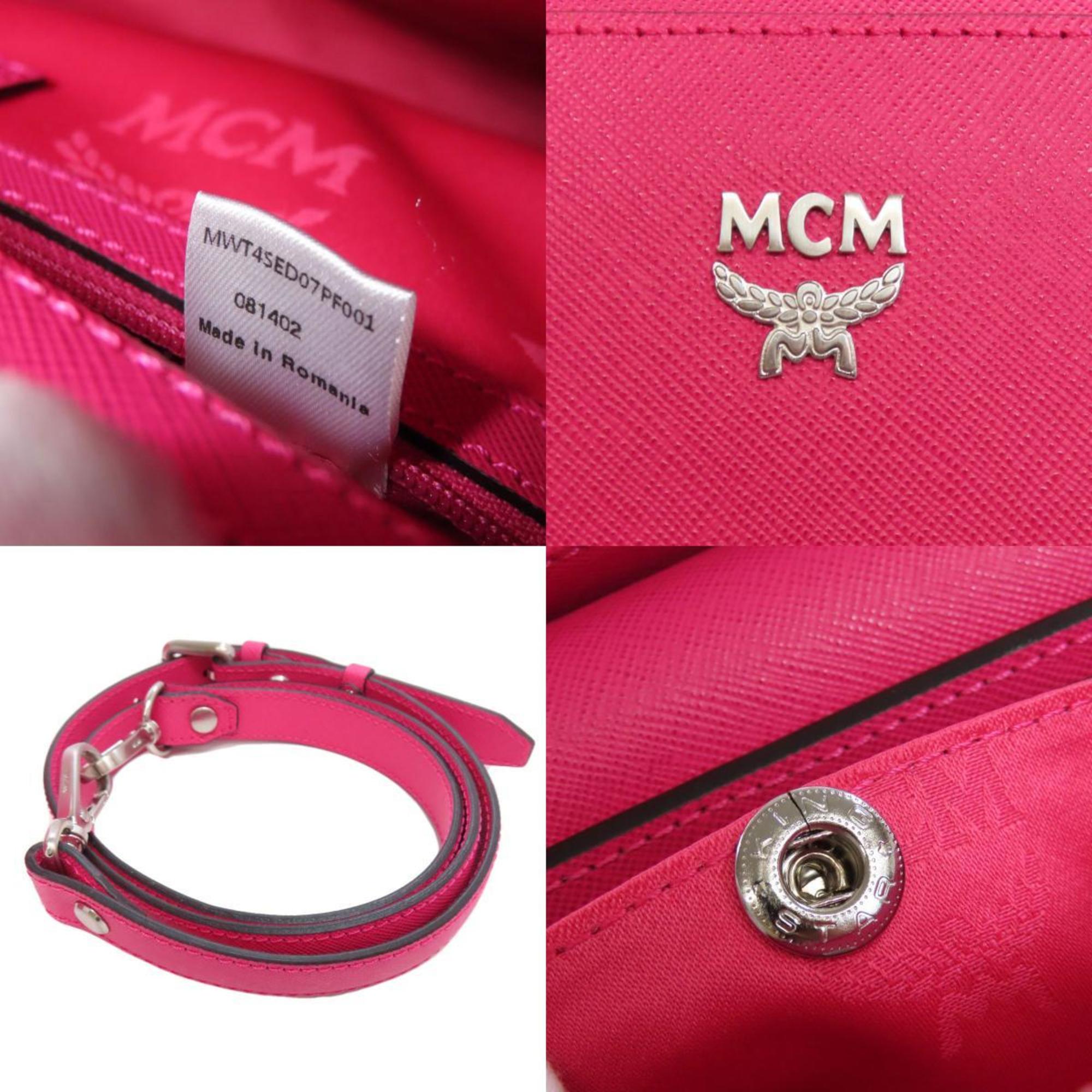 Mcm Pink Leather Tote Bag (Pre-Owned)