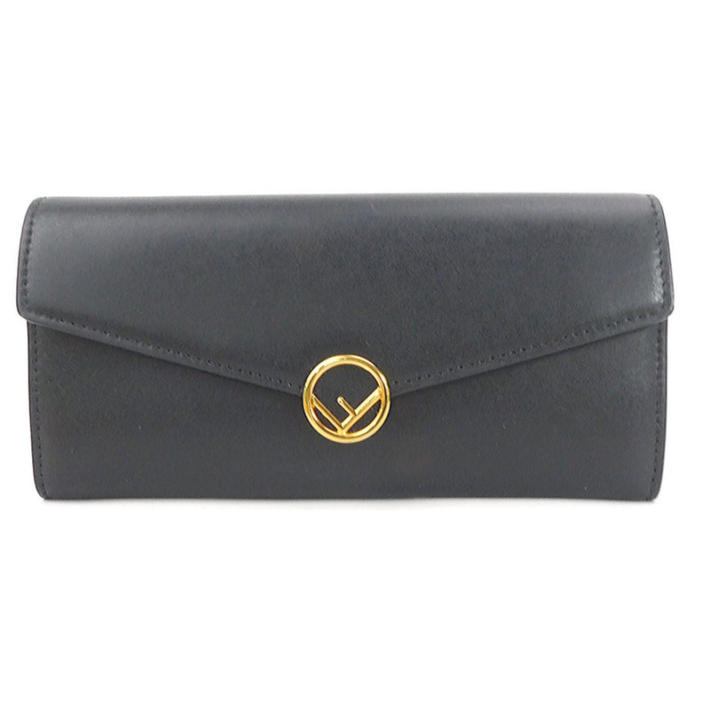 Fendi Black Leather Coin Purse/Coin Case (Pre-Owned)