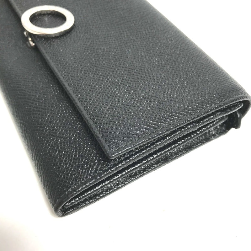 Bvlgari Black Leather Long Wallet (Bi-Fold) (Pre-Owned)