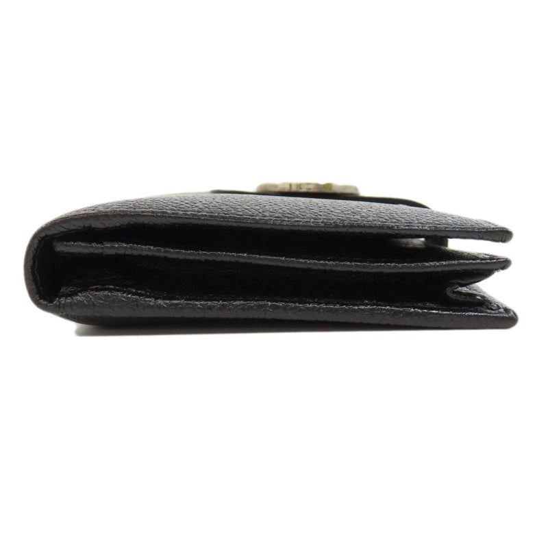 Bvlgari Black Leather Long Wallet (Bi-Fold) (Pre-Owned)