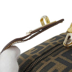 Fendi Beige Brown Canvas Handbag (Pre-Owned)