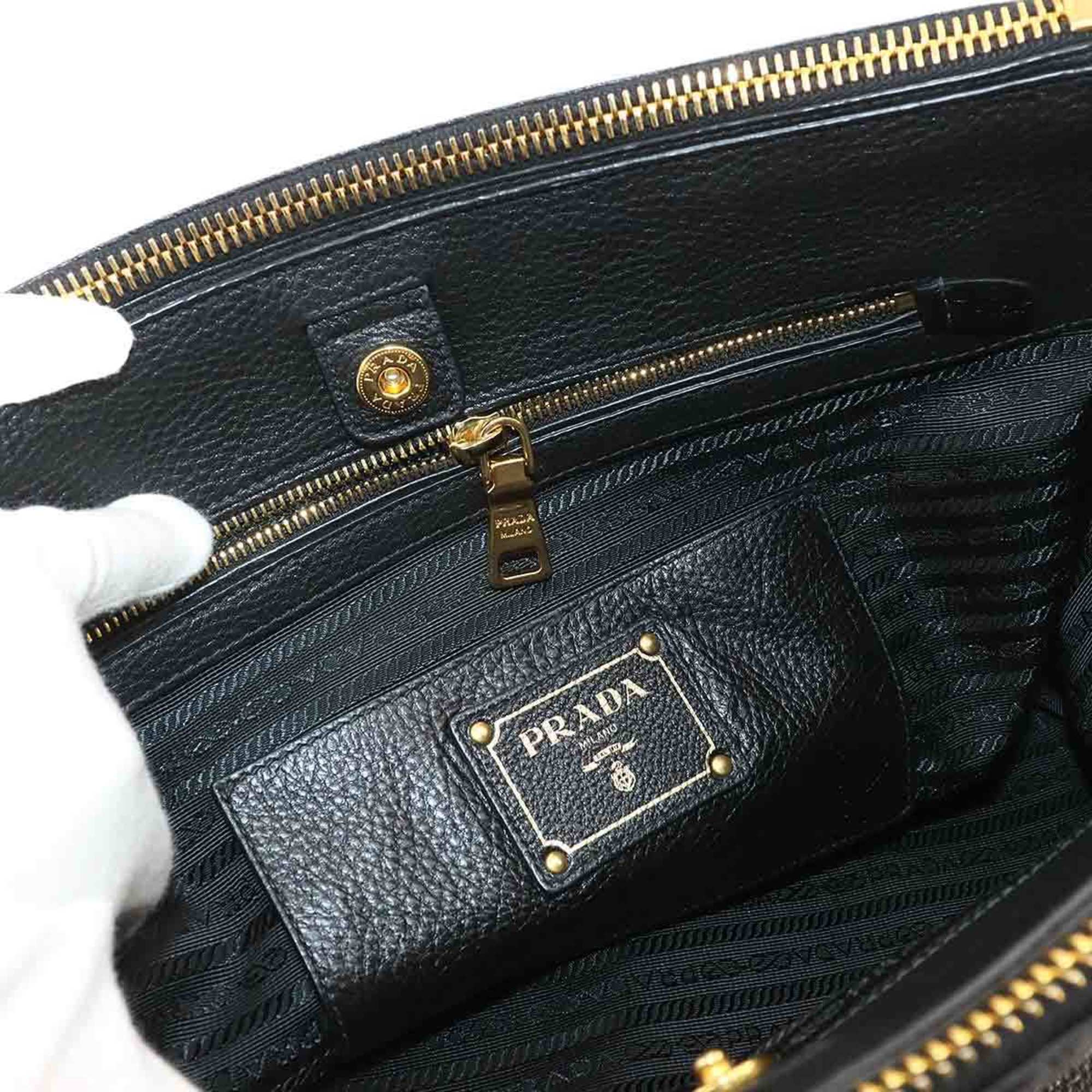 Prada Black Leather Shoulder Bag (Pre-Owned)