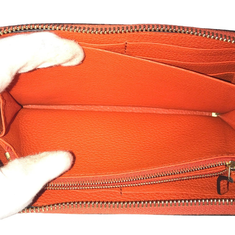 Gucci Orange Leather Long Wallet (Bi-Fold) (Pre-Owned)