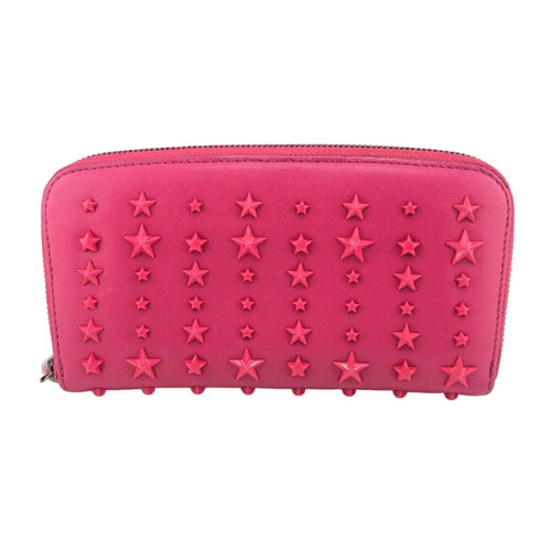 Jimmy Choo Pink Leather Long Wallet (Bi-Fold) (Pre-Owned)