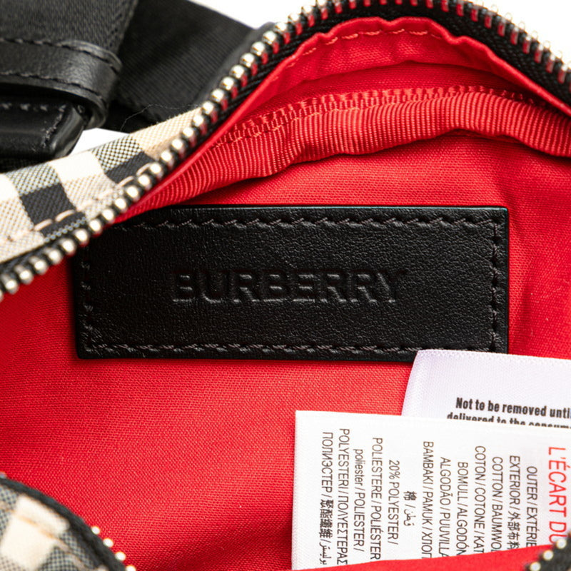 Burberry Beige Black Canvas Fanny Pack (Pre-Owned)