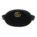 Gucci Black Leather Fanny Pack Sling Bag (Pre-Owned)