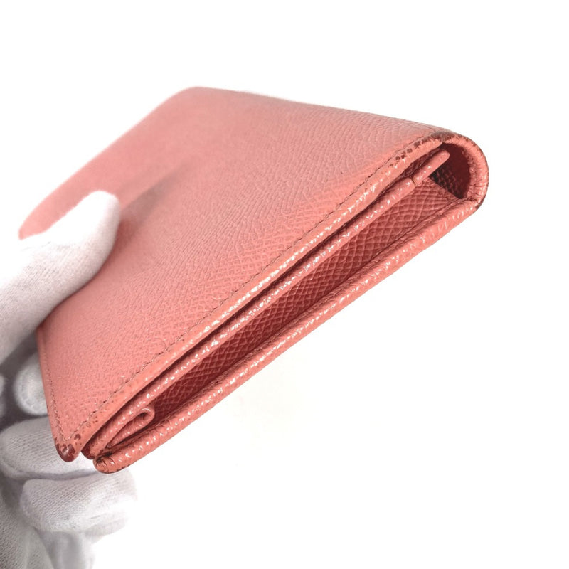 Bvlgari Pink Leather Long Wallet (Bi-Fold) (Pre-Owned)