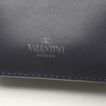 Valentino Garavani Green Navy Leather Shoulder Bag (Pre-Owned)